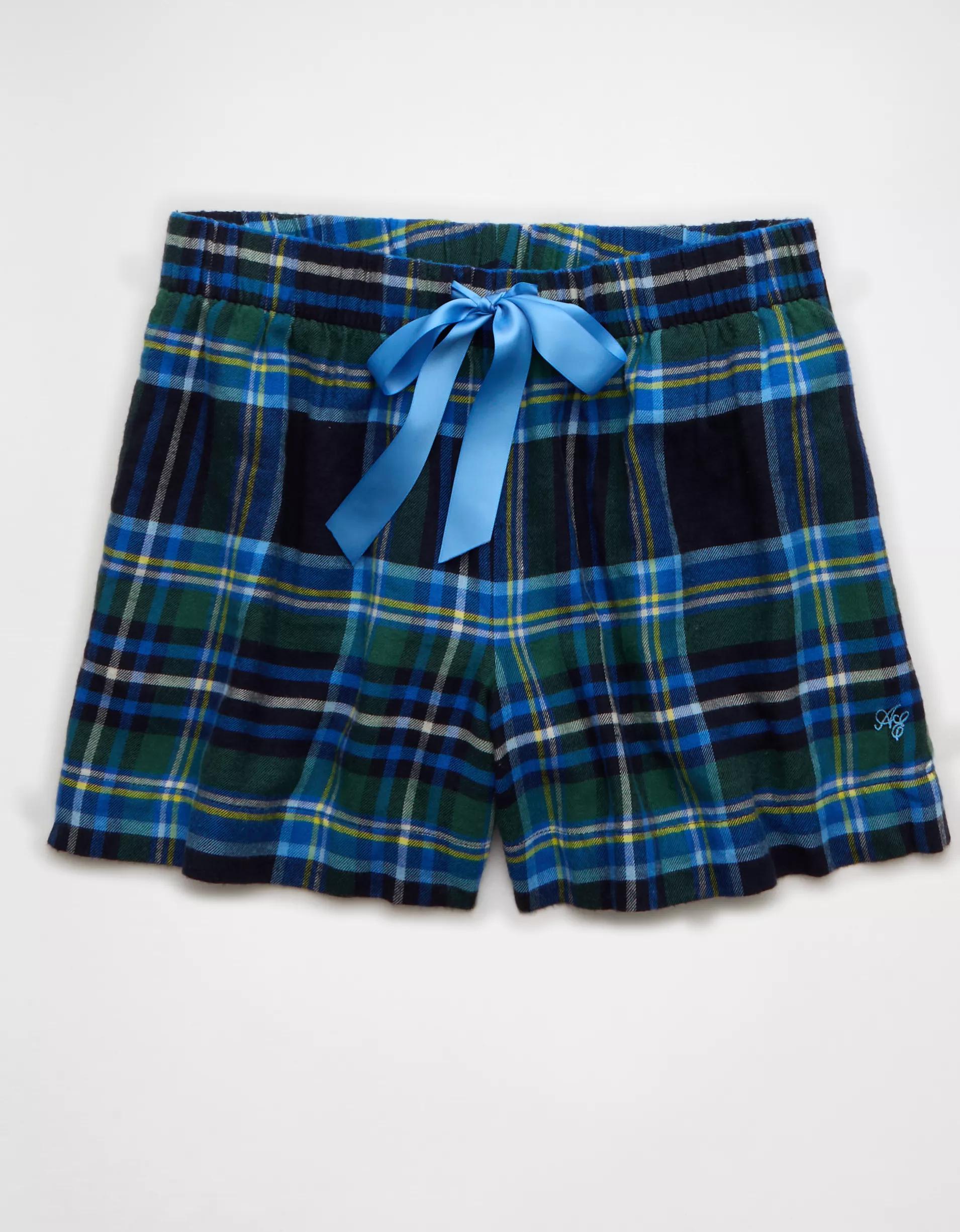AE Flannel Boxer Sleep Shorts Product Image