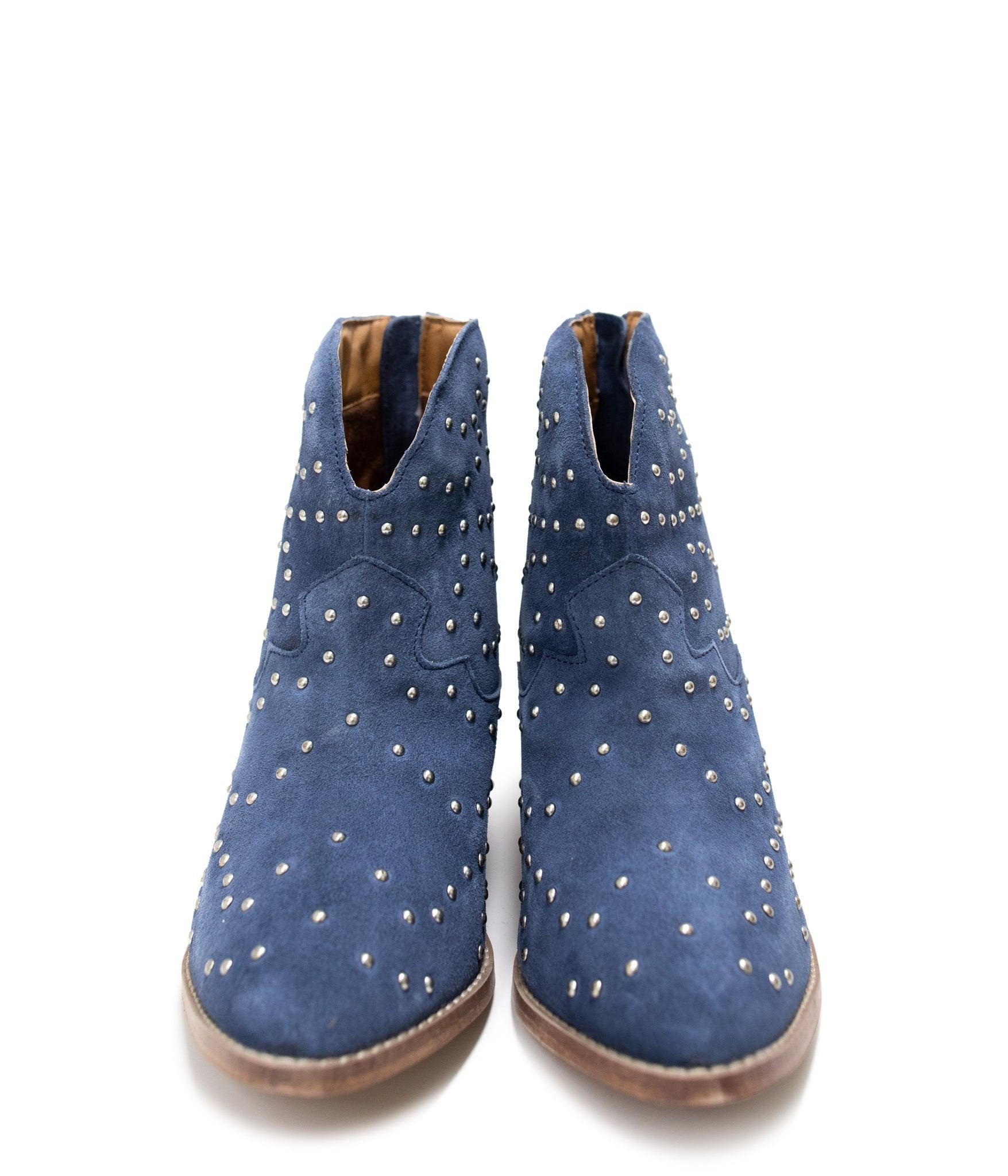Twilight Studded Heeled Ankle Boot in Denim (Online Exclusive) Product Image