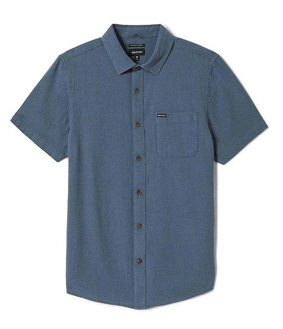 Brixton Charter Solid Short Sleeve Woven Shirt Product Image