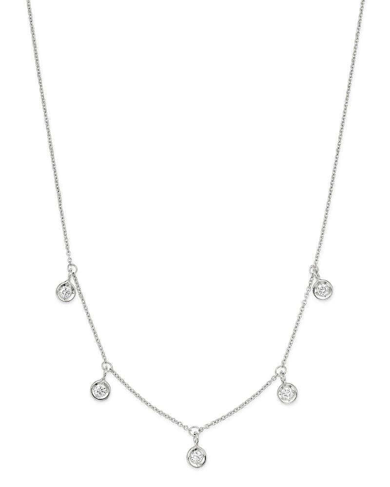 Womens Diamond By The Inch 18K White Gold & Diamond Dangle Necklace Product Image