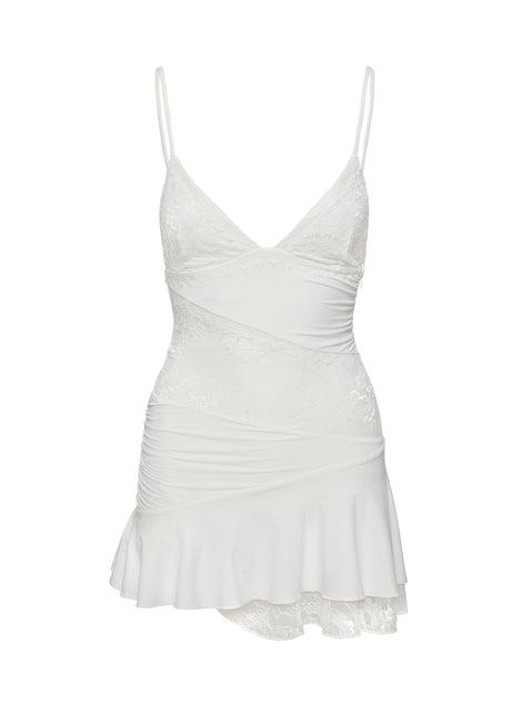 Love Is Alive Lace Mini Dress White Product Image