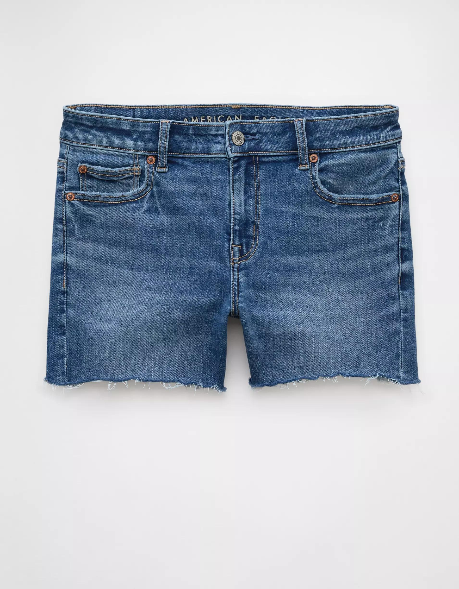 AE Next Level Low-Rise Denim Midi Short Product Image
