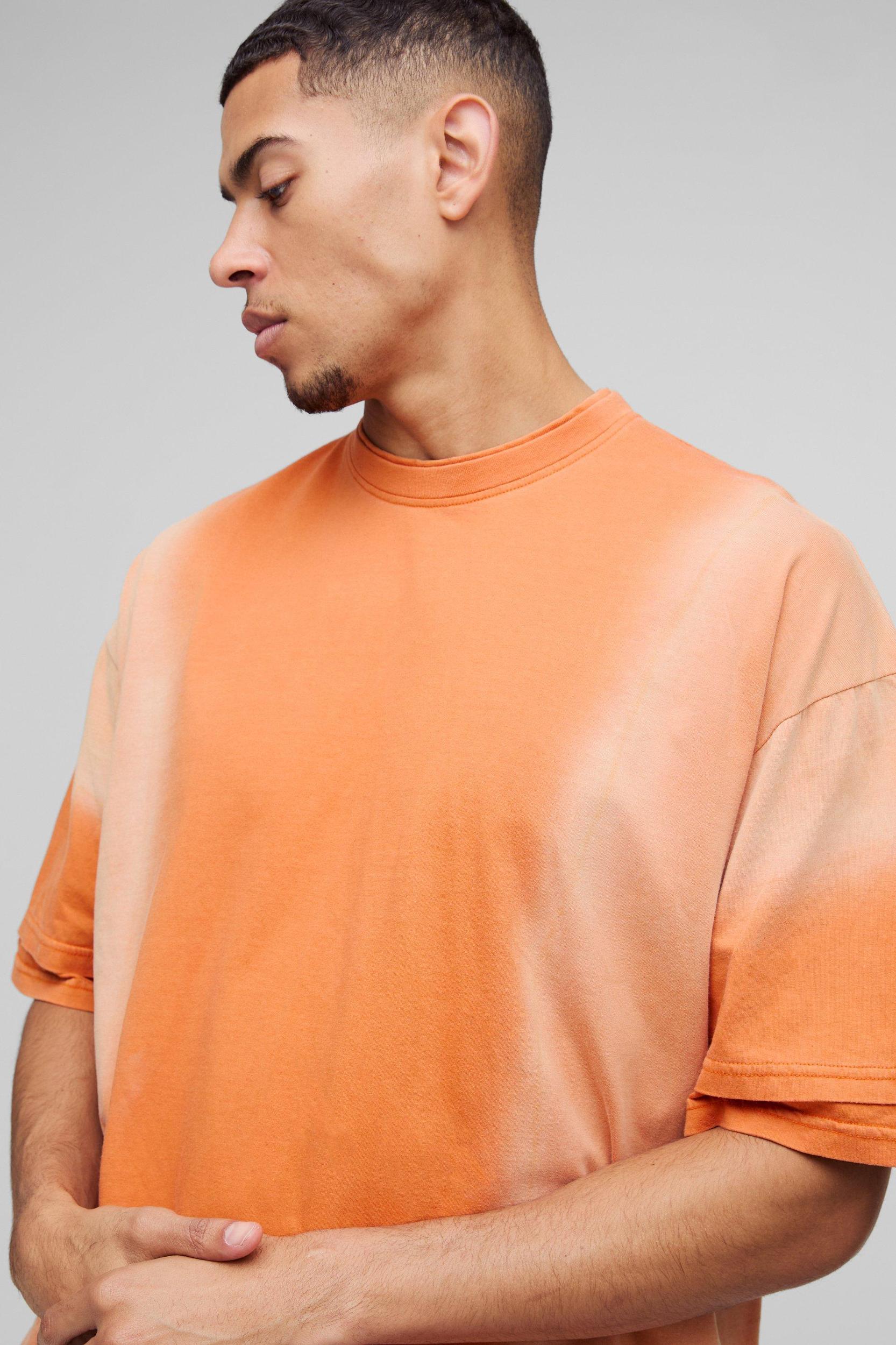 Oversized Faux Layer Spray Wash T-Shirt | boohooMAN USA Product Image