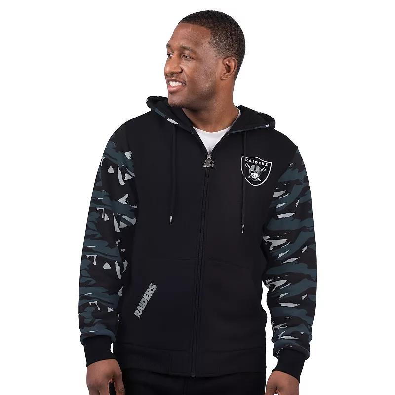 Men's Starter Navy Seattle Seahawks Thursday Night Gridiron Vintage Logo Full-Zip Hoodie,  Product Image