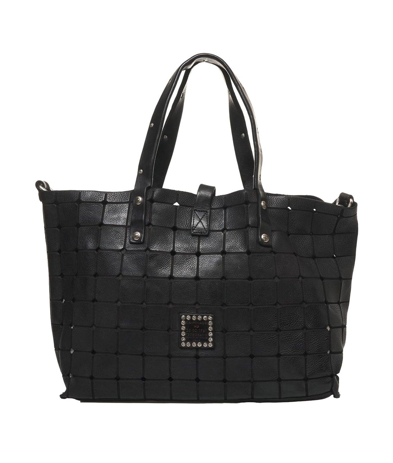 Leather shopper with studs Product Image