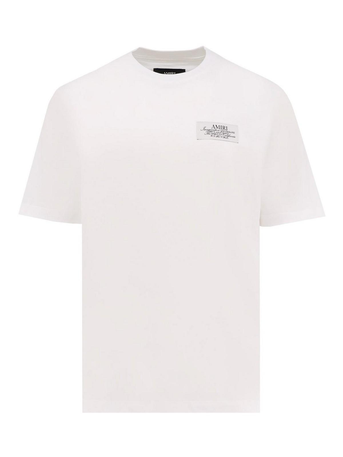 AMIRI Black Crewneck T-shirt With Logo Lettering On Front And Rear Product Image