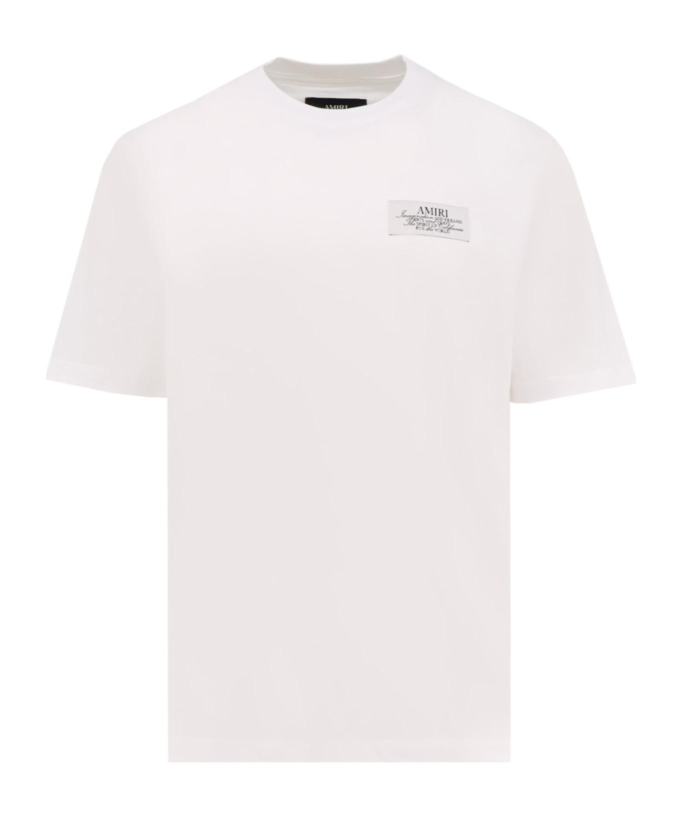 AMIRI Black Crewneck T-shirt With Logo Lettering On Front And Rear Product Image