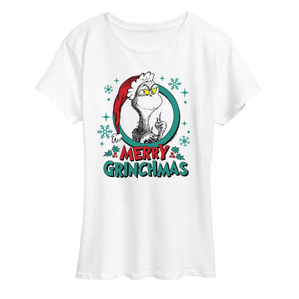 Women's Dr. Seuss The Grinch Grinchmas Circle Graphic Tee, Girl's,  Product Image