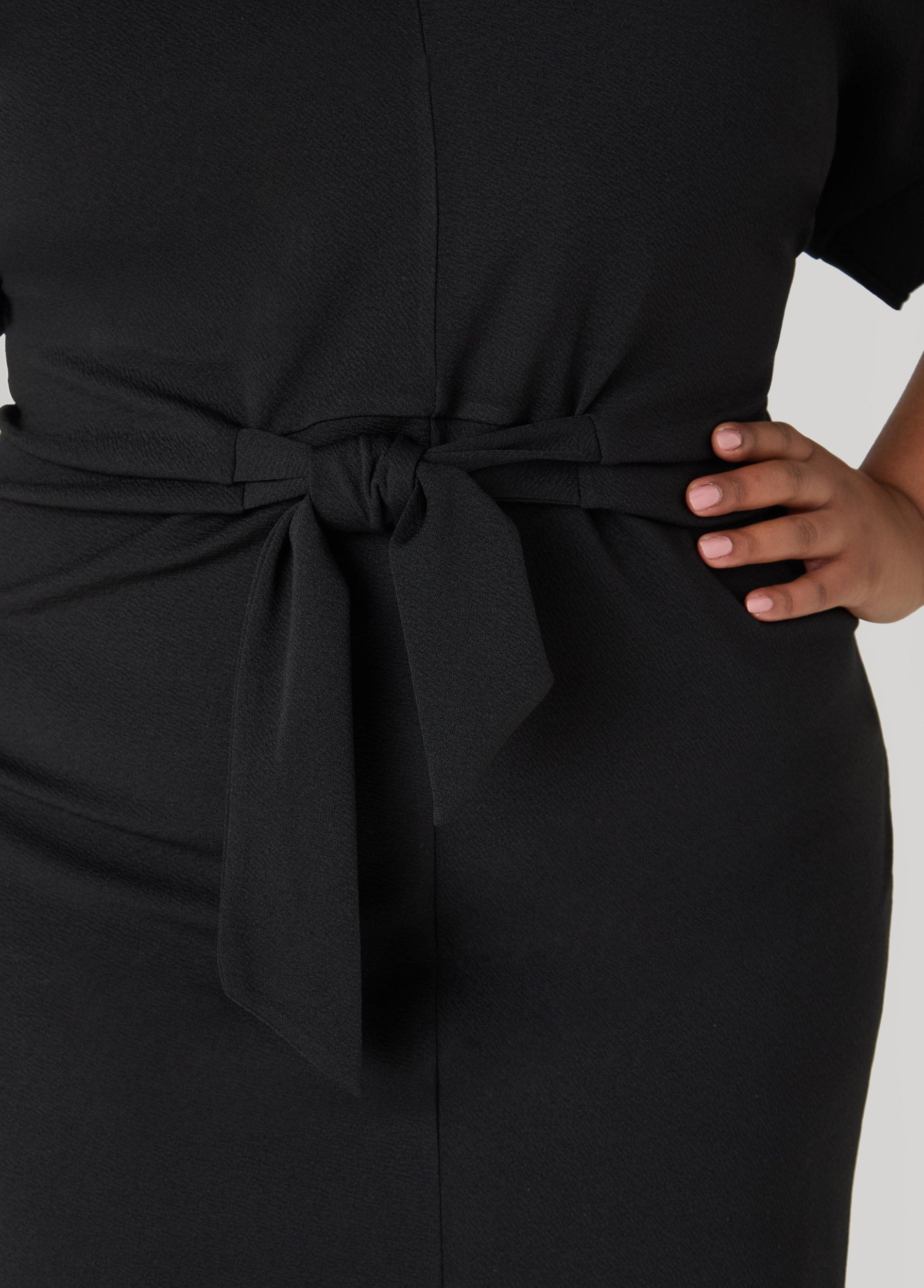 Textured Tie Front Dress Product Image