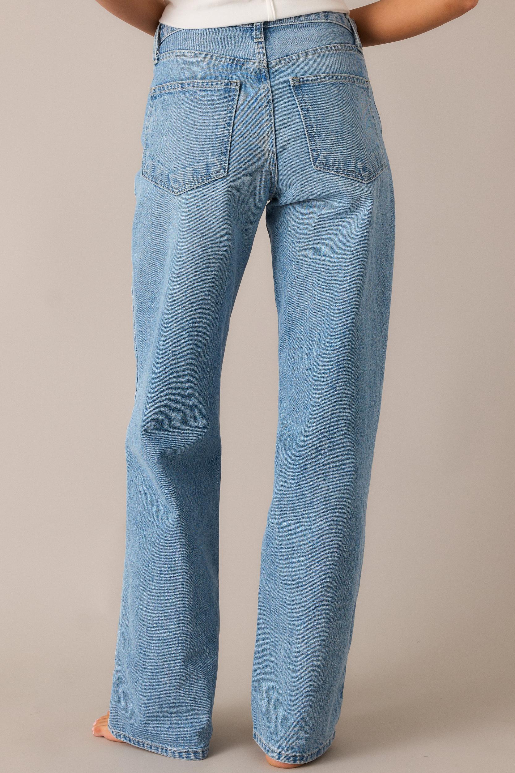 More Than Ever Light Wash Relaxed Straight Leg Jeans Product Image