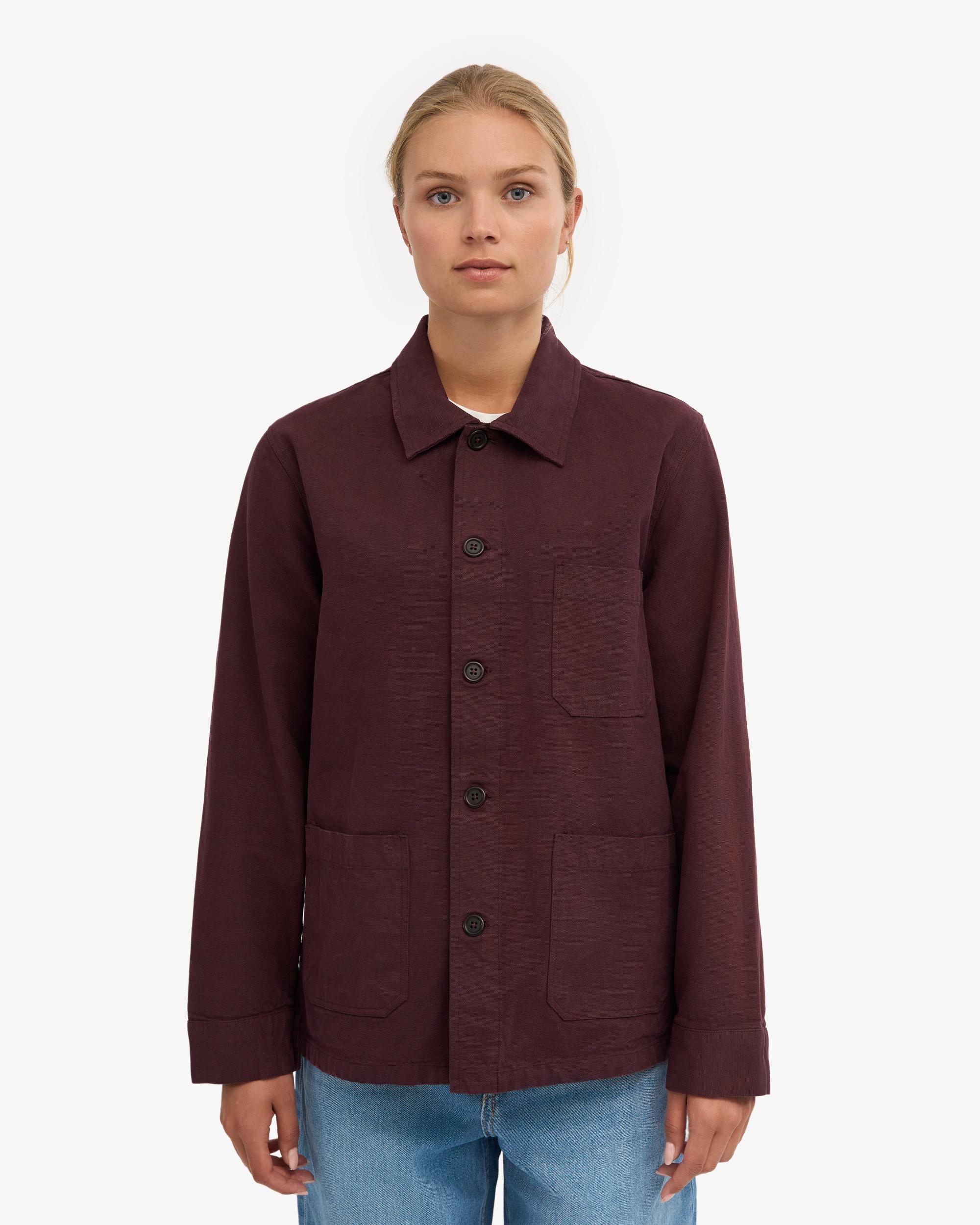 Organic Workwear Jacket - Oxblood Red Product Image