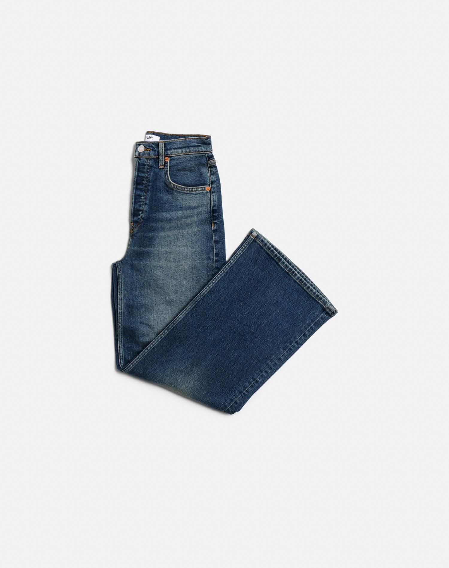 Comfort Stretch High Rise Wide Leg Crop - Smoke Water Product Image