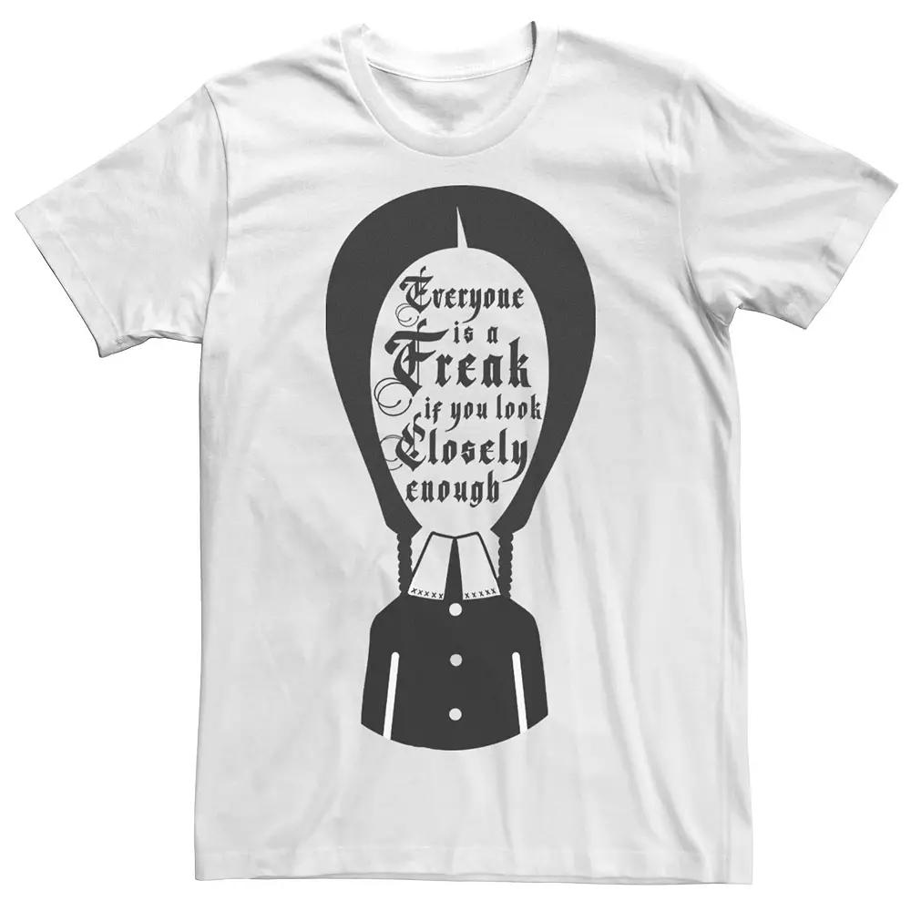 Men's Addams Family Wednesday Addams Everyone Is A Freak Silhouette Graphic Tee,  Product Image