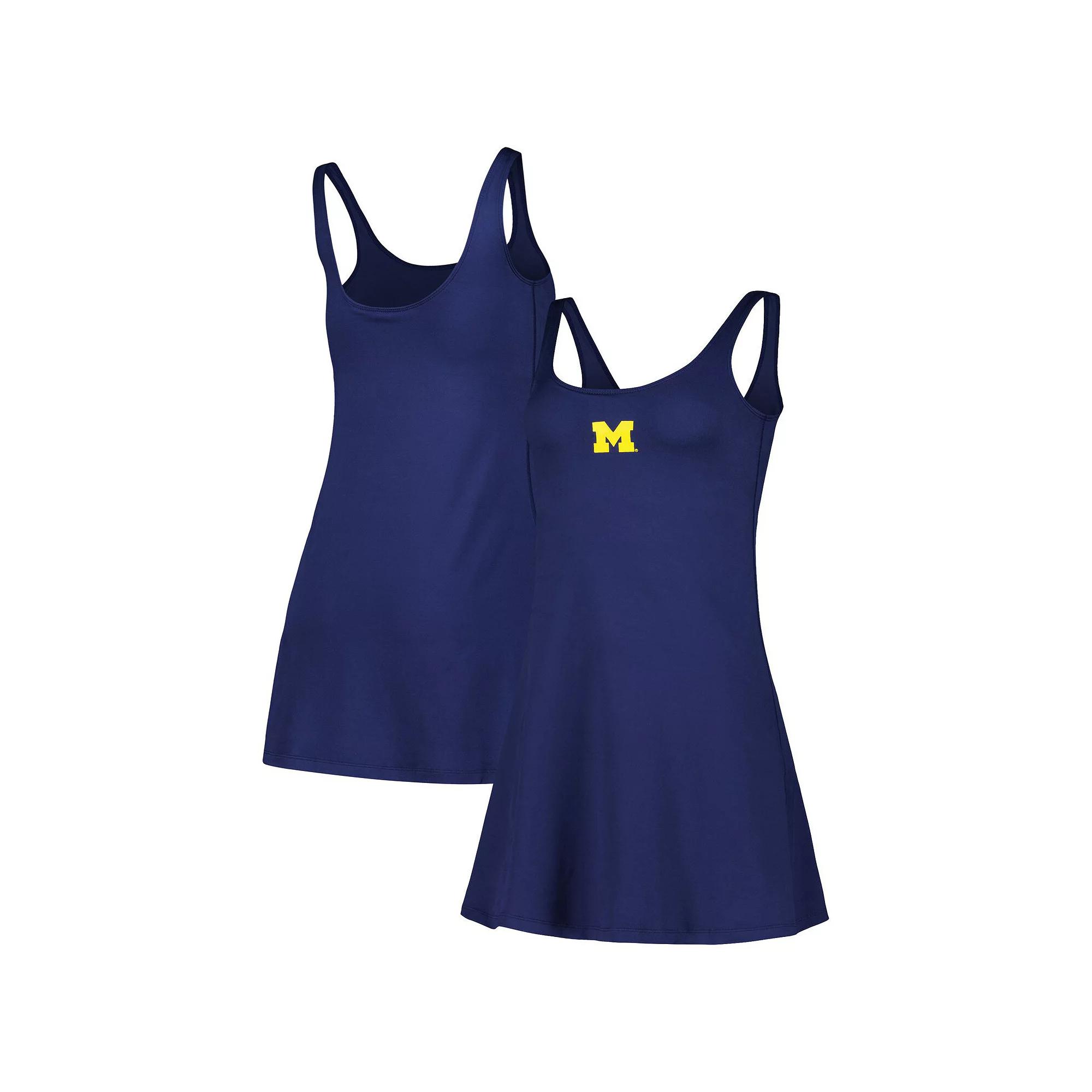 Women's ZooZatz Navy Michigan Wolverines Logo Scoop Neck Dress,  Product Image