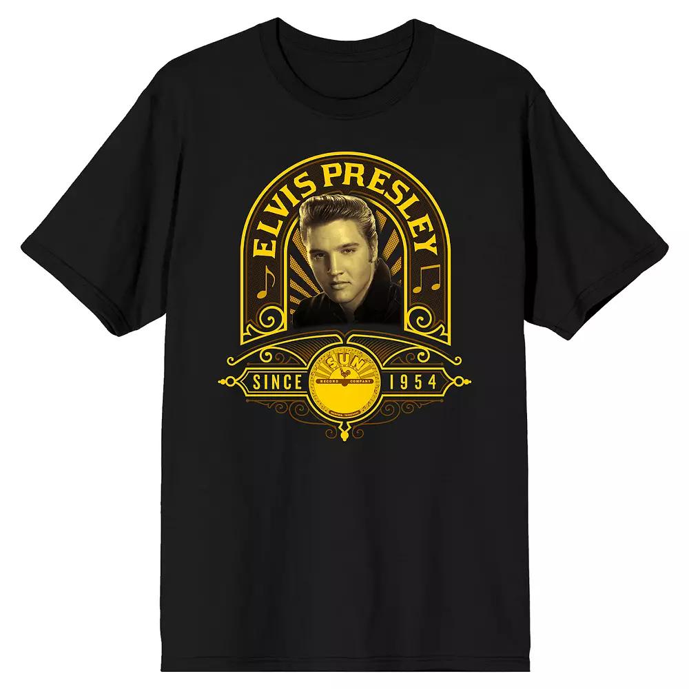 Men's Sun Records Elvis Presley Graphic Tee, Size: Large 30, Black Product Image