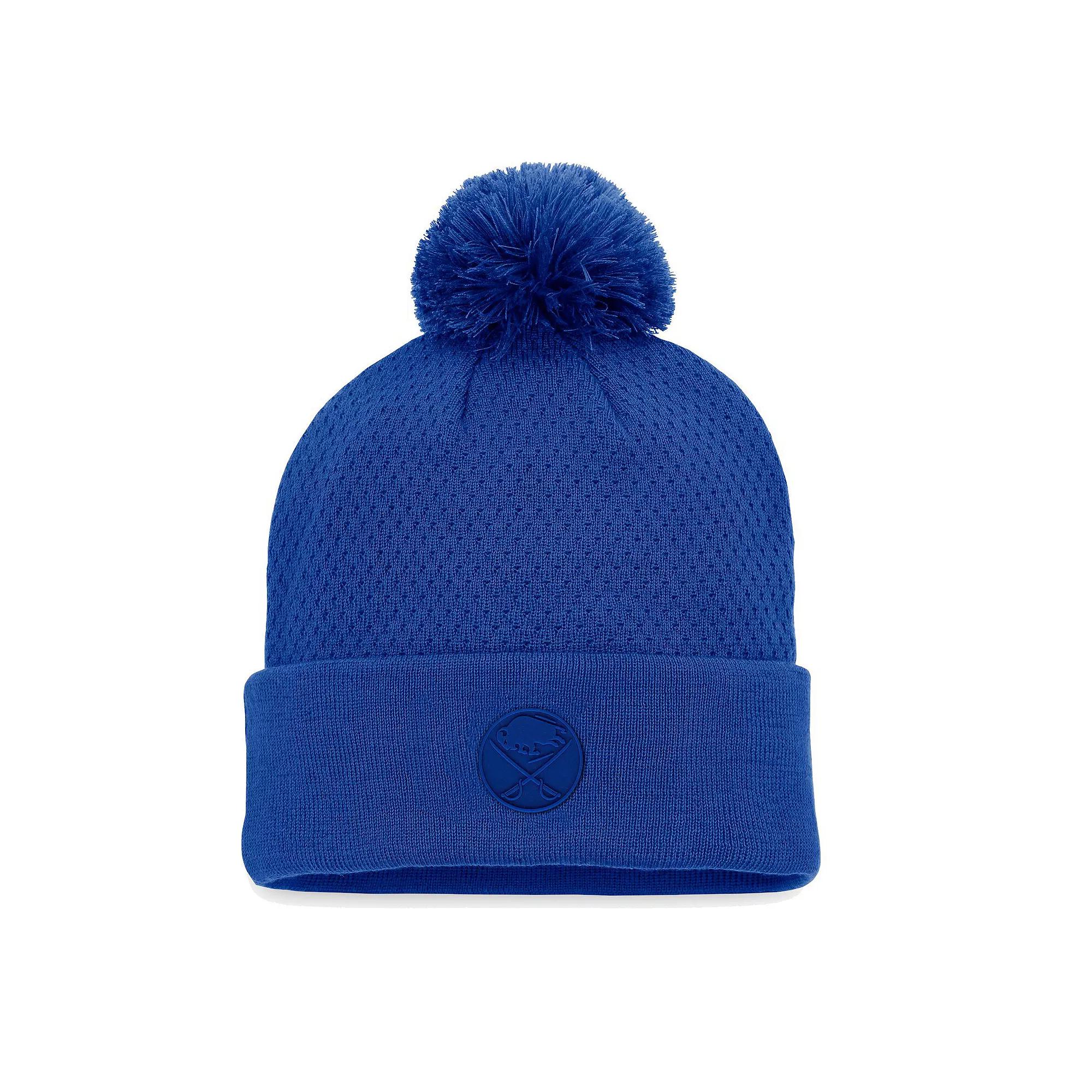 Women's Fanatics Branded Black San Jose Sharks Authentic Pro Road Cuffed Knit Hat with Pom, Sks Black Product Image