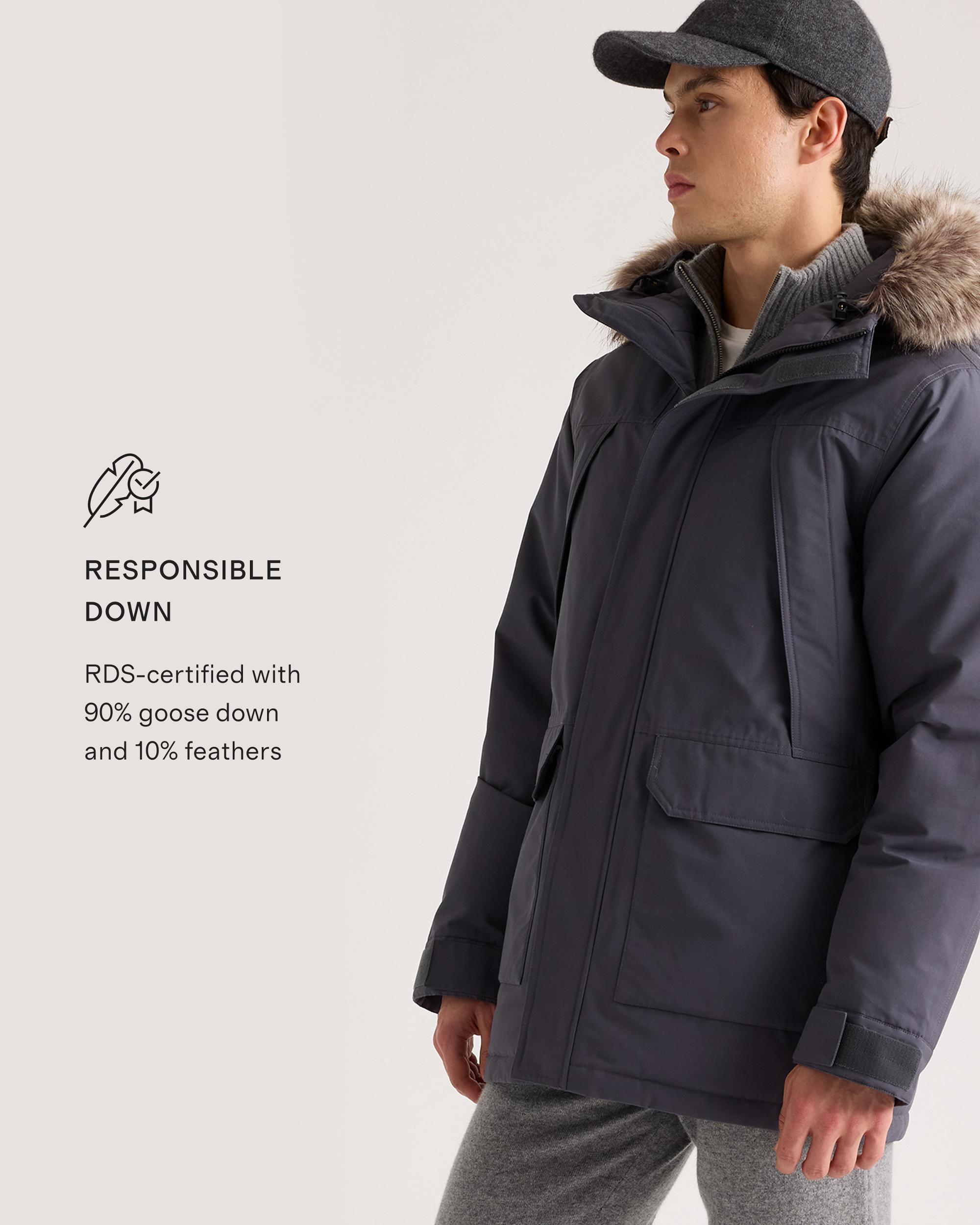 Quince | Men's Responsible Down Hooded Parka Recycled Polyester Product Image