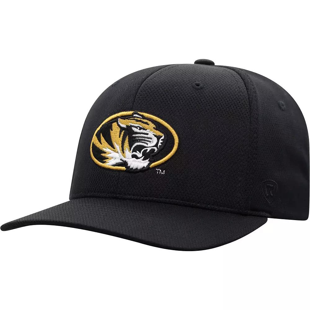 Men's Top of the World Black Missouri Tigers Reflex Logo Flex Hat, Size: Medium/Large Product Image