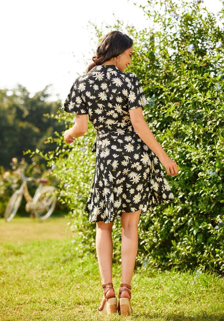 Just Wandering Camp Collar Wrap Dress Product Image