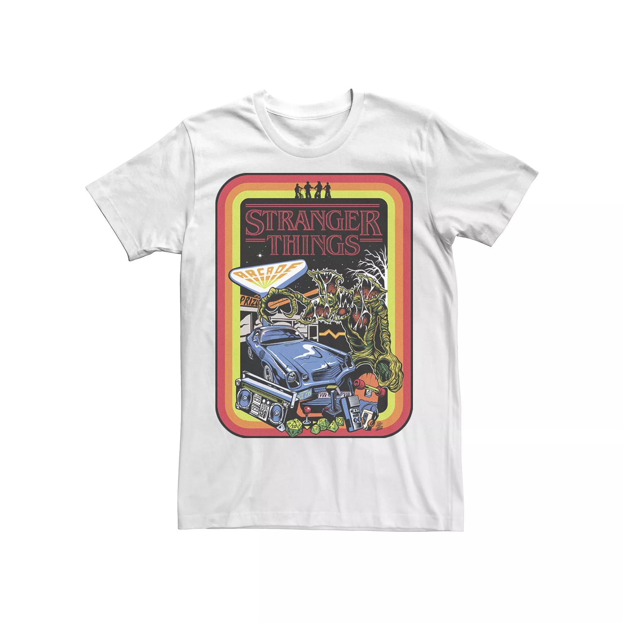 Big & Tall Stranger Things Day Retro Poster Tee, Men's, Size: 5XL, White Product Image