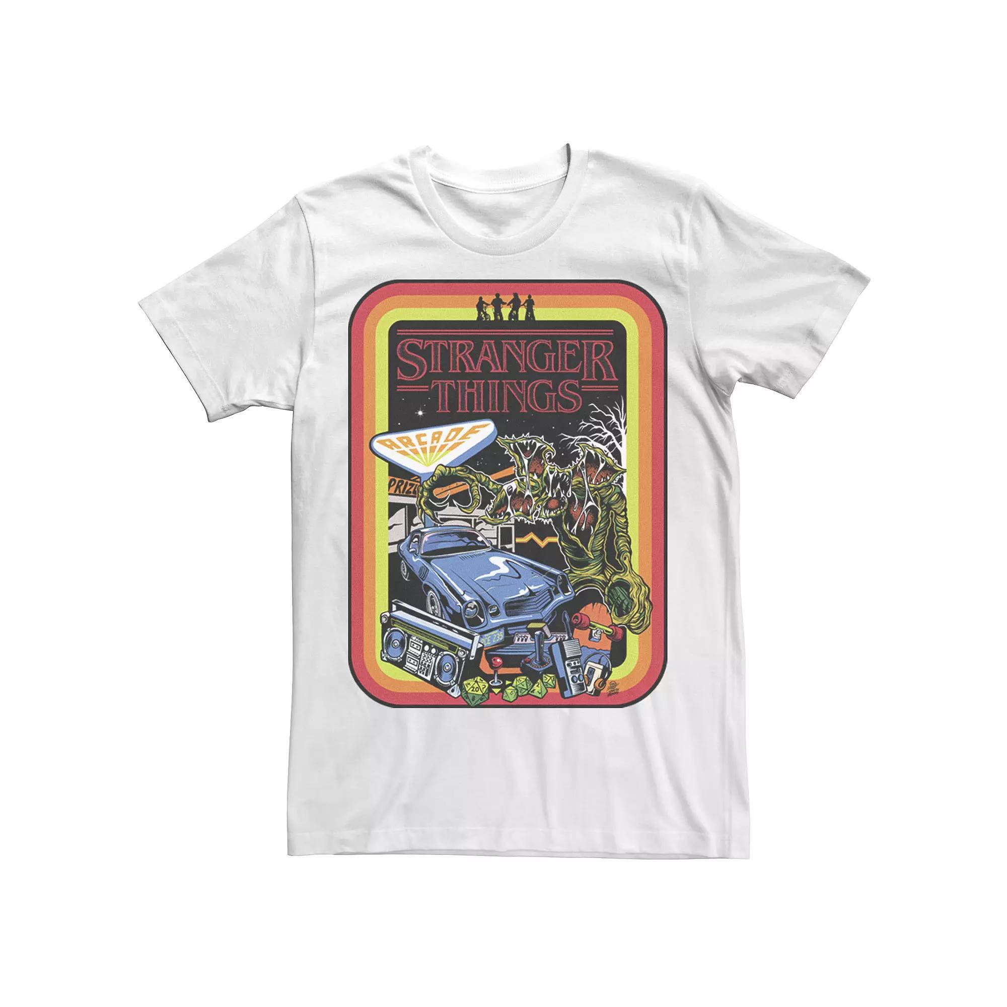 Big & Tall Stranger Things Day Retro Poster Tee, Men's, Size: 5XL, White Product Image