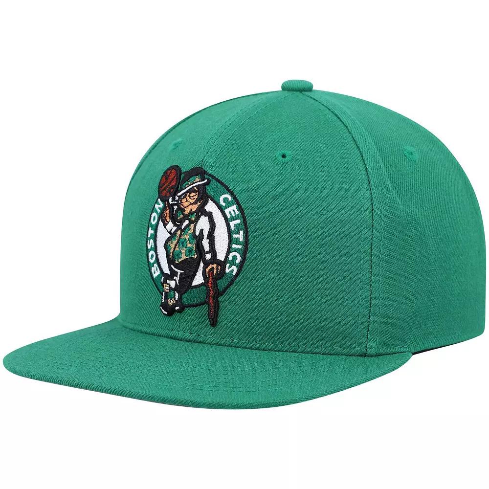 Men's Mitchell & Ness Kelly Green Boston Celtics Ground 2.0 Snapback Hat Product Image