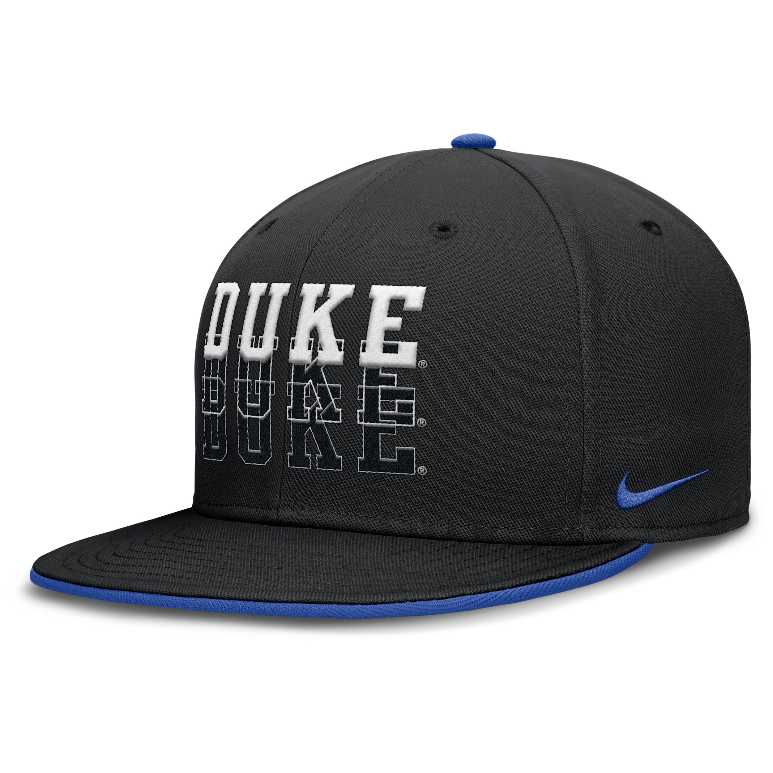 Duke Primetime True Nike Mens Dri-FIT College Fitted Hat | NC1108HZDU-1UZ Product Image