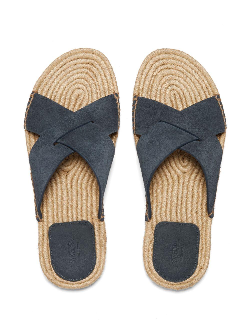 crossover-strap suede espadrilles Product Image