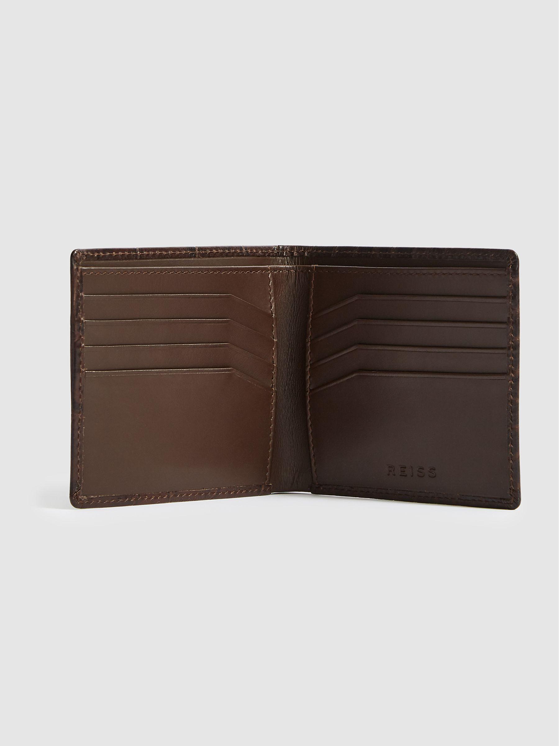 Leather Wallet in Chocolate Product Image