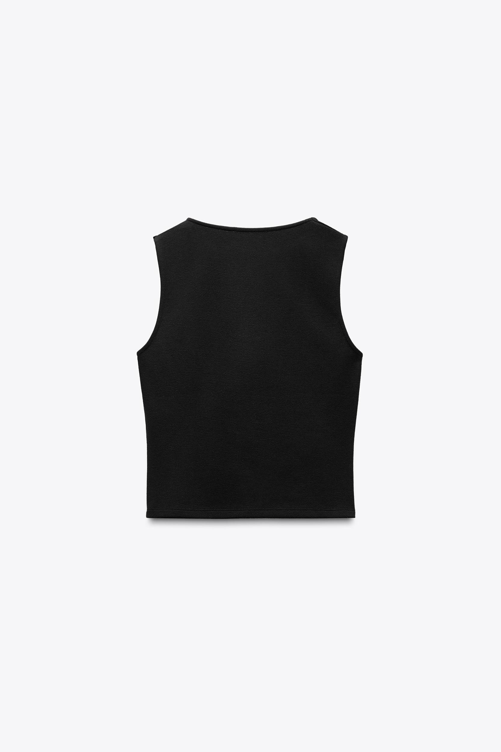 INTERLOCK KNIT VEST TOP Product Image