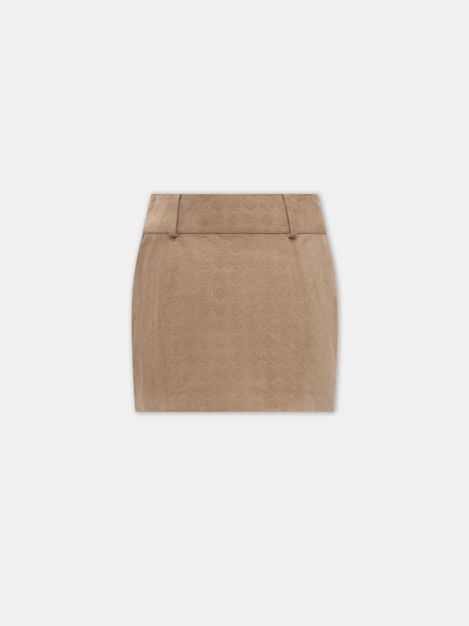 WOMEN - WOMEN'S MA QUAD SUEDE MINI SKIRT - Camel Female Product Image