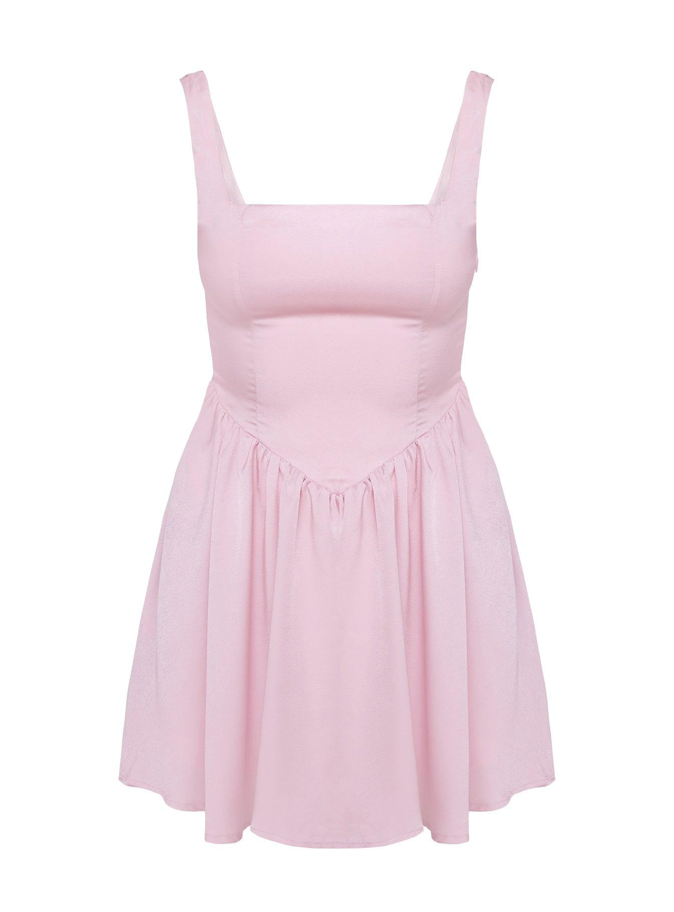 Straplie Mini Dress Pink Product Image