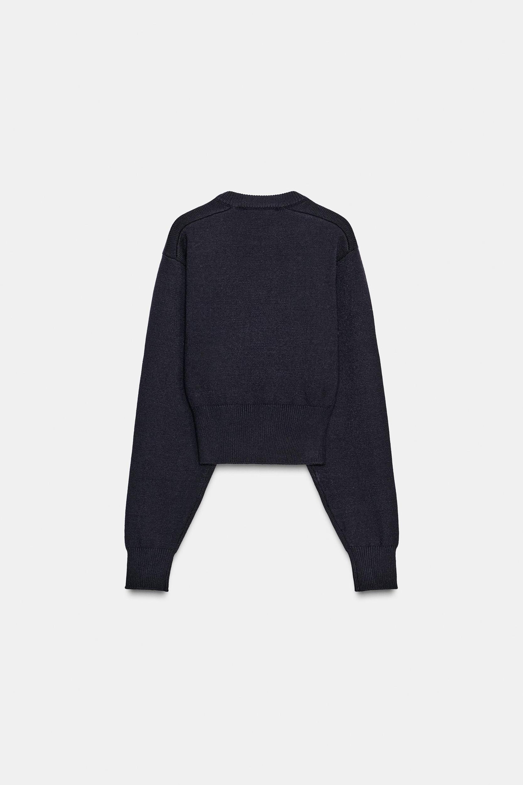 CROPPED BASIC KNIT JUMPER Product Image