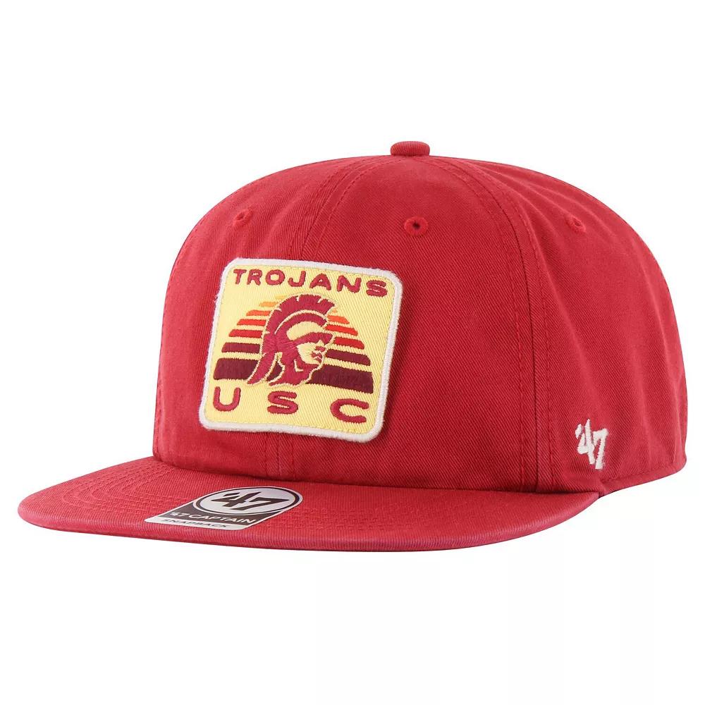 Men's '47 Crimson USC Trojans Coastline Captain Snapback Hat, Red Product Image