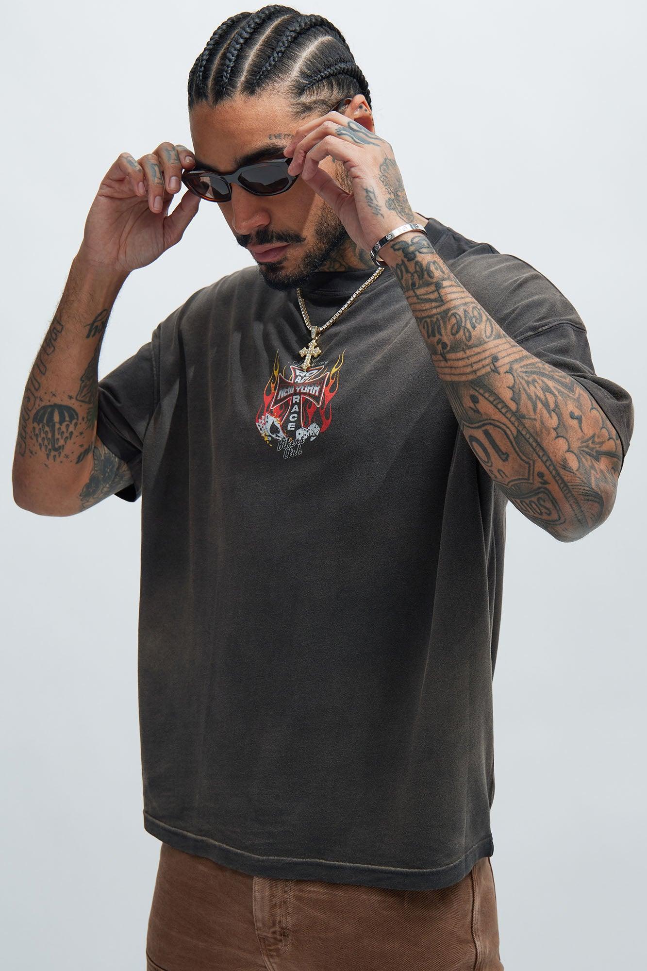 Road Race Oversized Short Sleeve Tee - Black Product Image