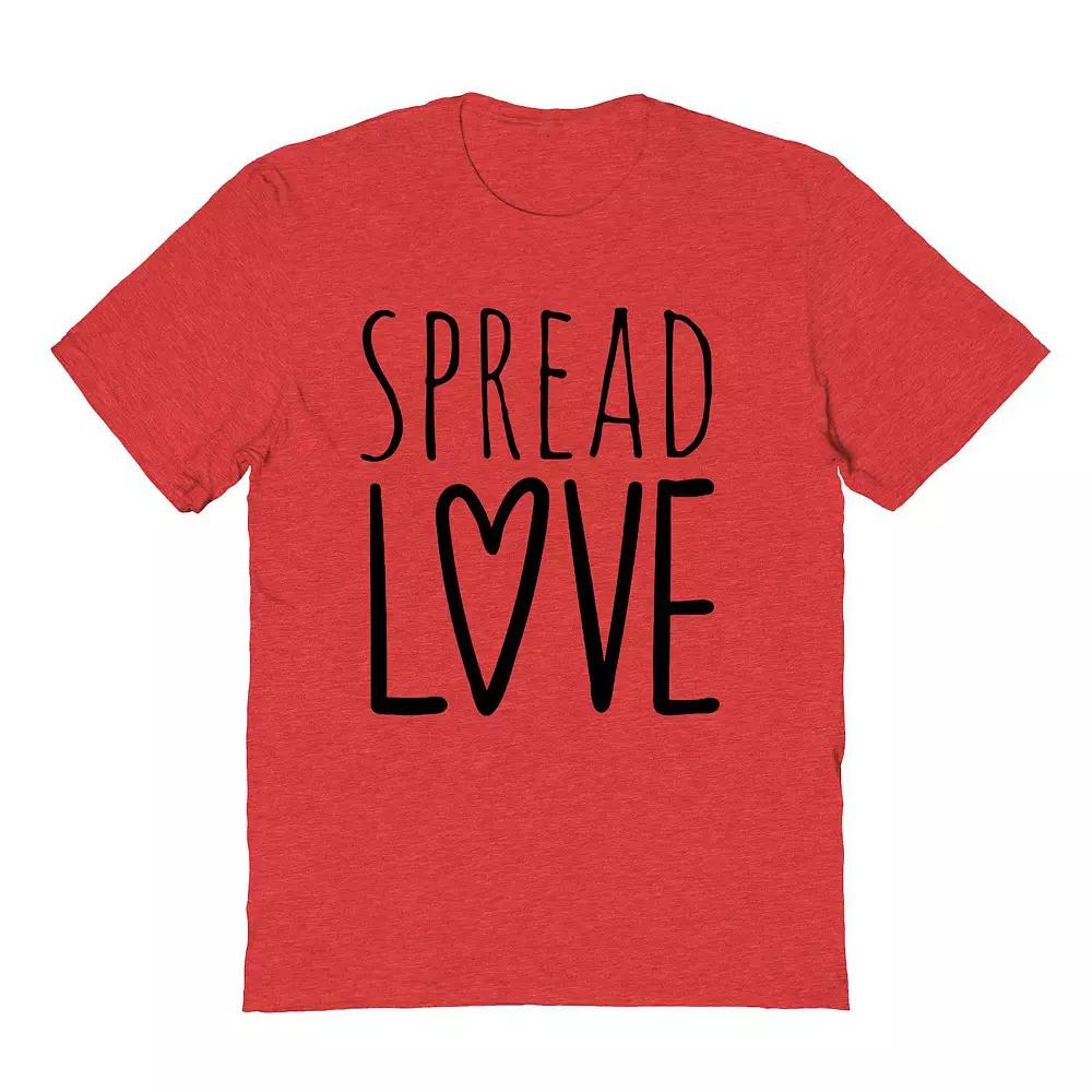 Men's Grayson Threads The Label Spread Love Heart Valentine's Day Graphic Tee, Size: Medium, Grey Red Product Image