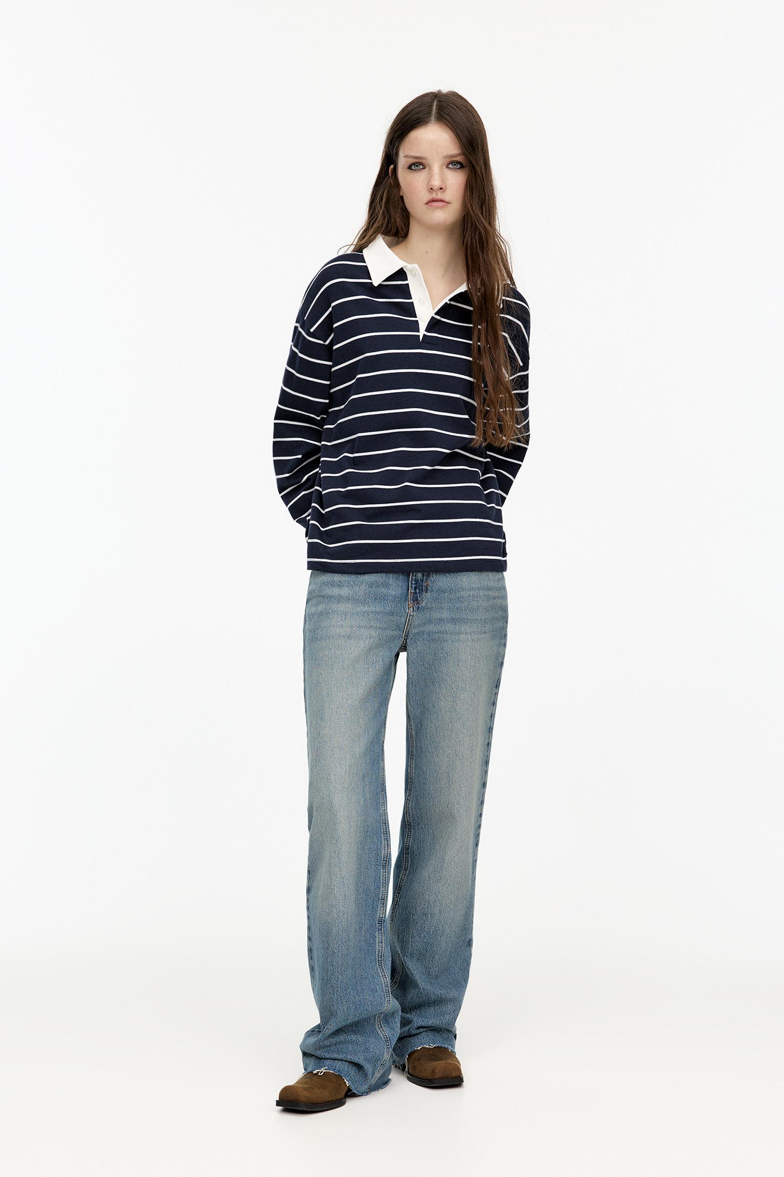 Striped polo shirt Product Image