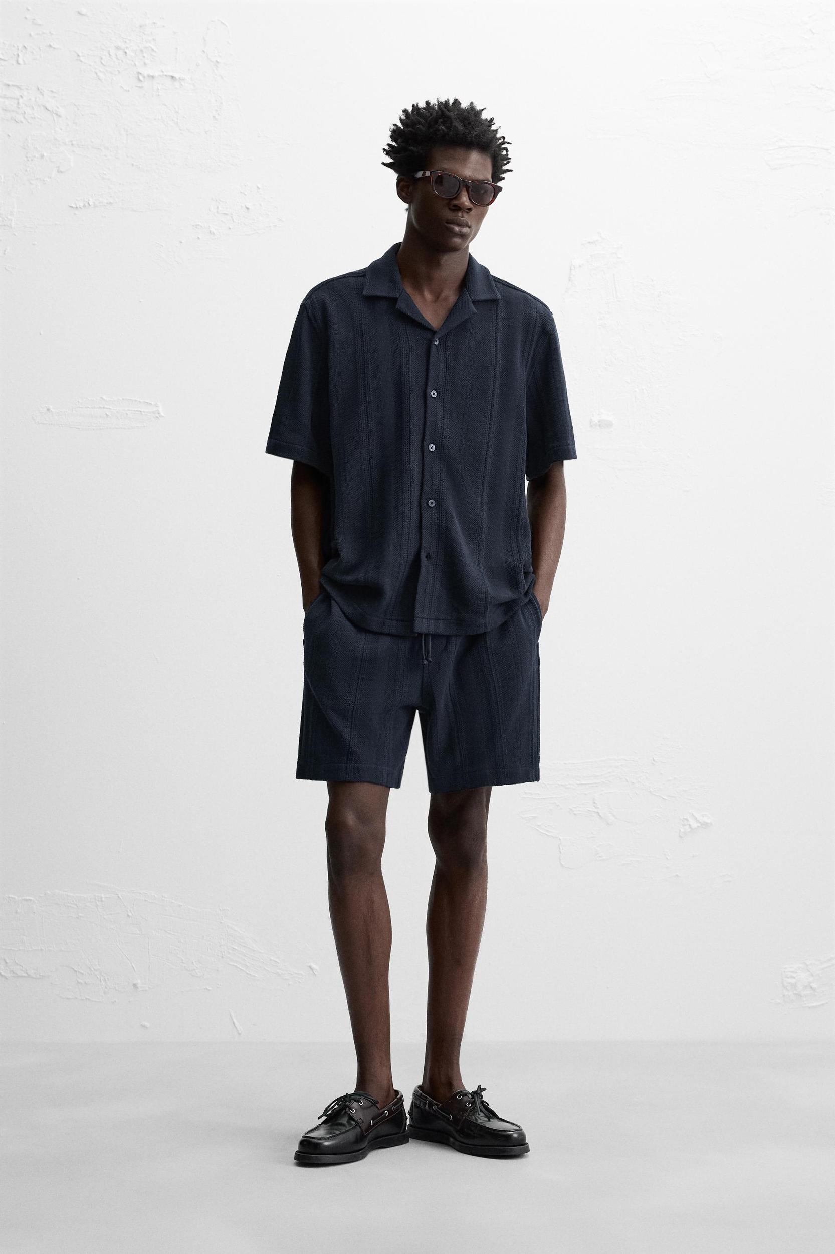 STRIPED JACQUARD SHORTS Product Image