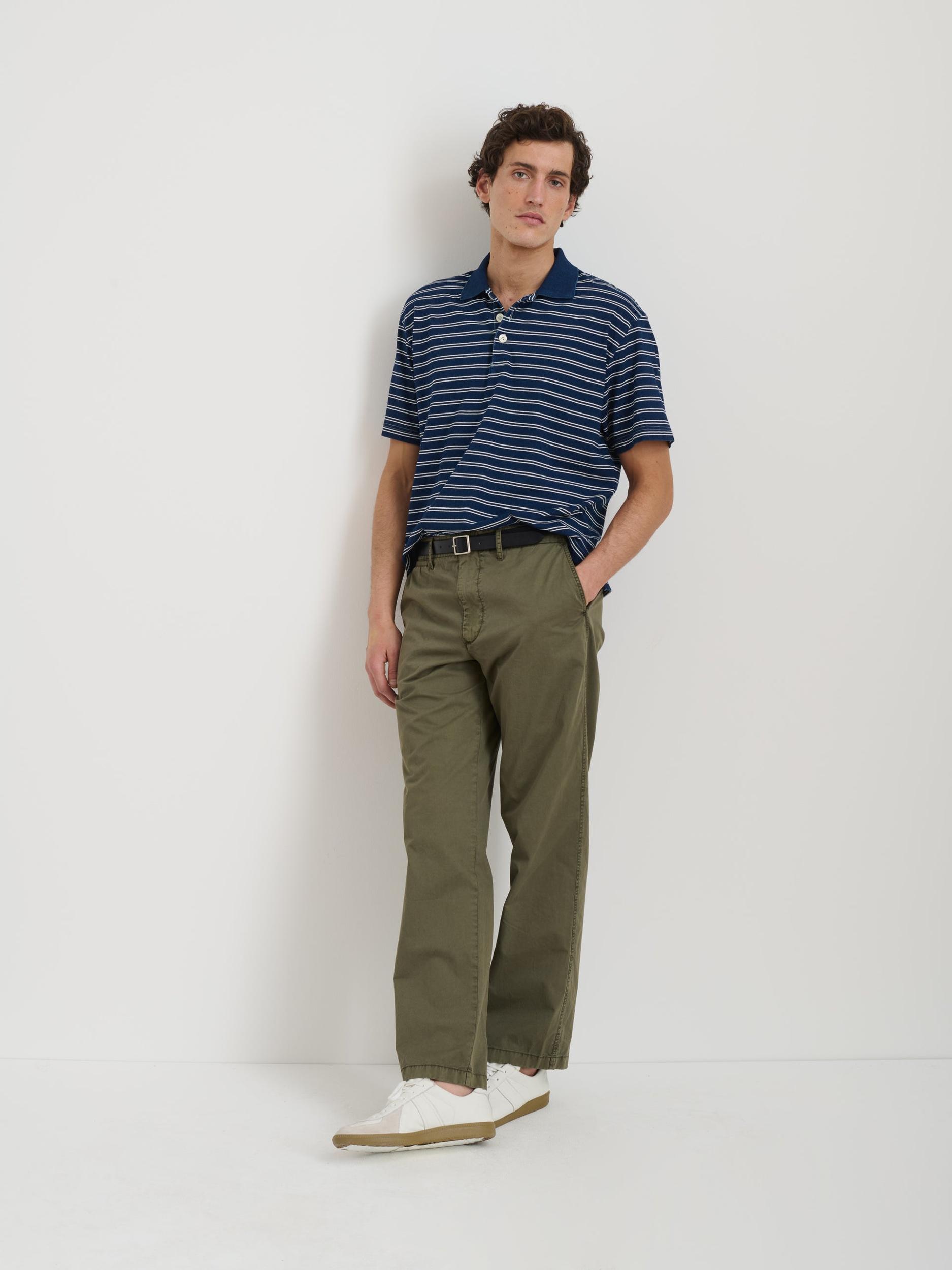 Lucas Polo In Indigo Stripe Product Image