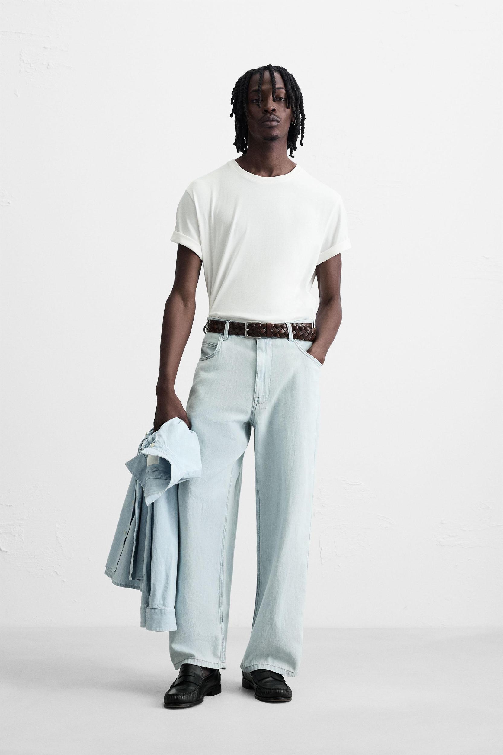 LIGHTWEIGHT LOOSE WIDE FIT JEANS Product Image