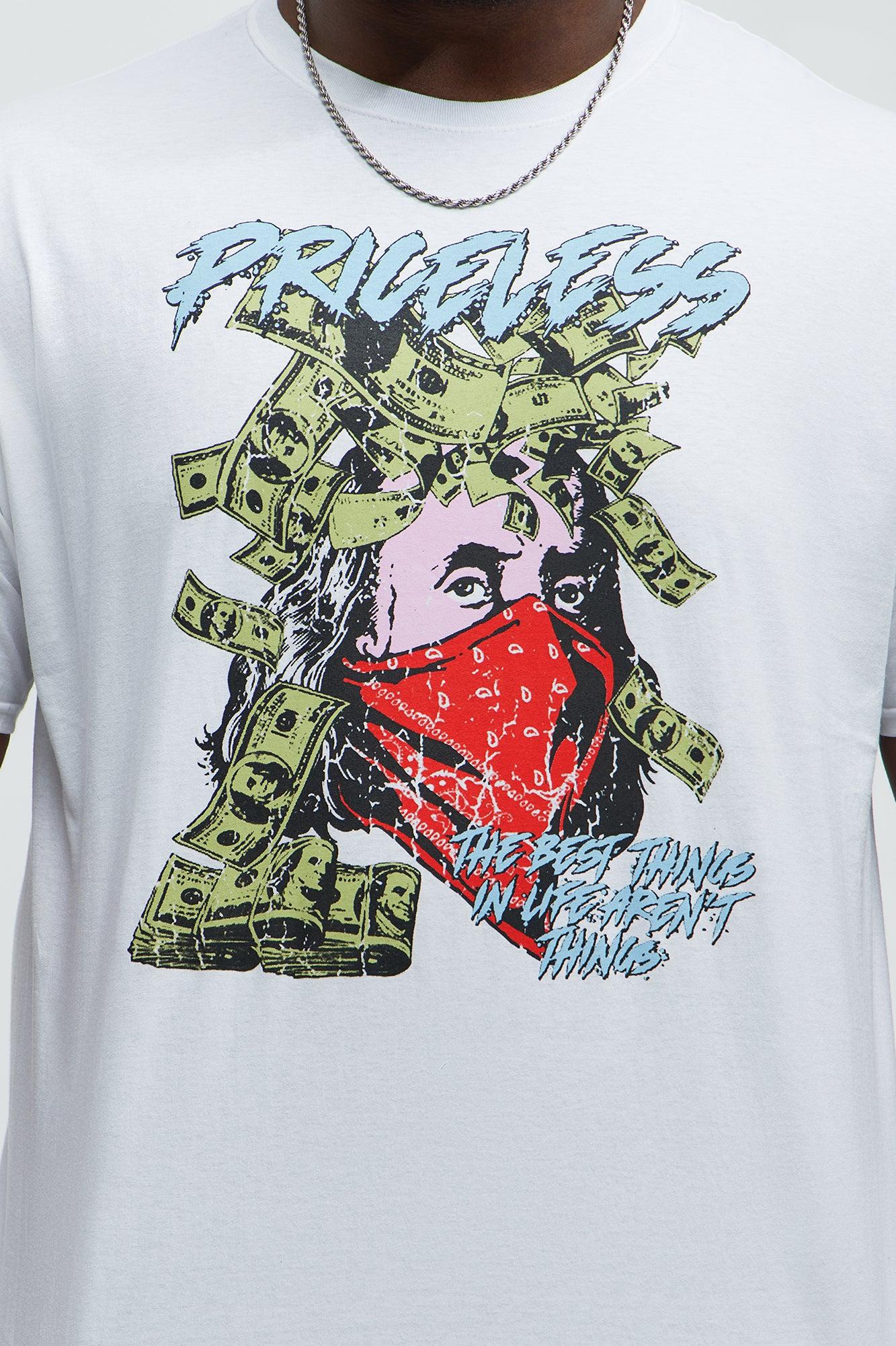 Life Is Priceless Short Sleeve Tee - White Male Product Image