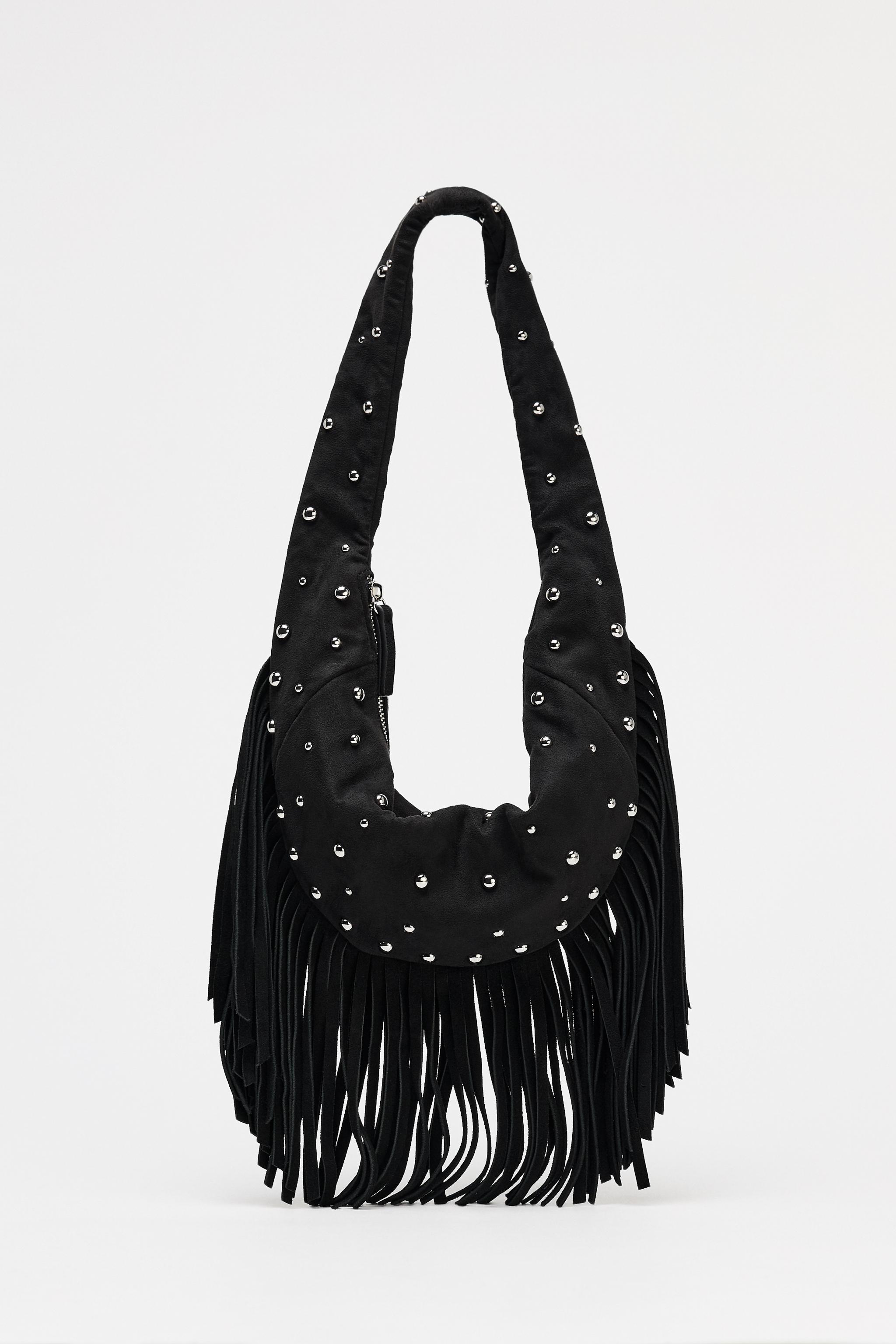 OVAL FRINGED STUDDED BAG Product Image
