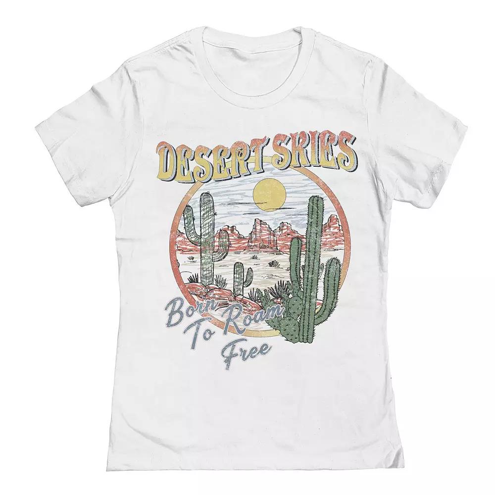 Junior's Desert Skies Graphic Tee, Girl's, Size: XL, White Product Image