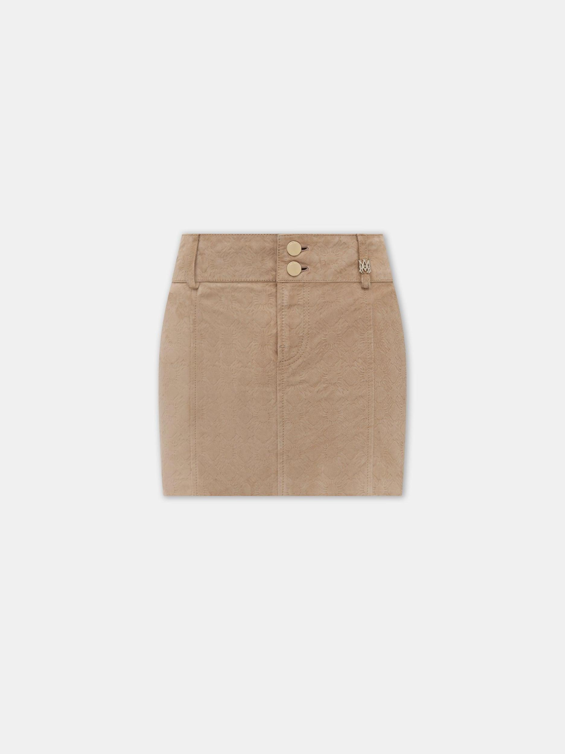 WOMEN - WOMEN'S MA QUAD SUEDE MINI SKIRT - Camel Female Product Image