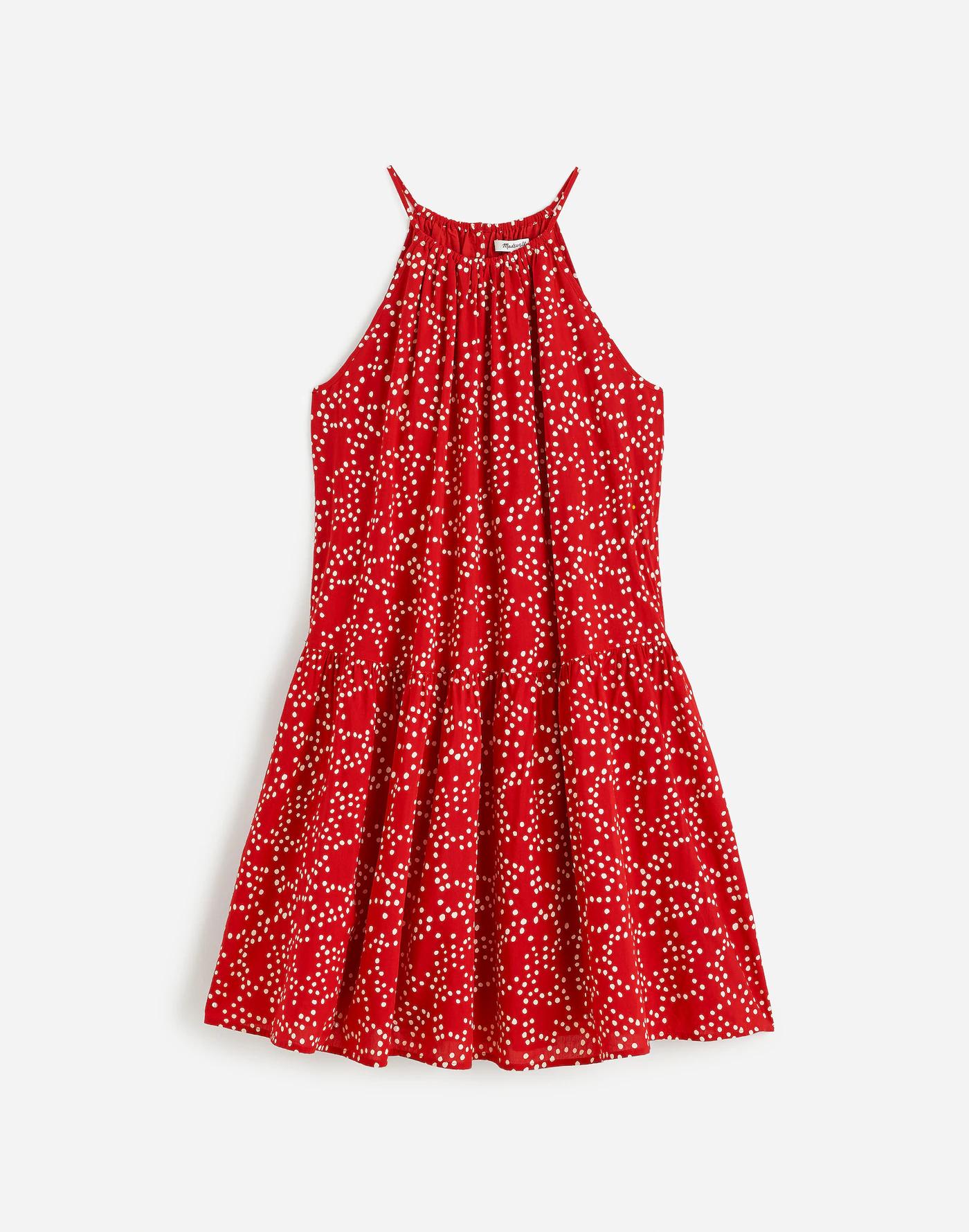 Drop-Waist Mini Dress in Dot Product Image