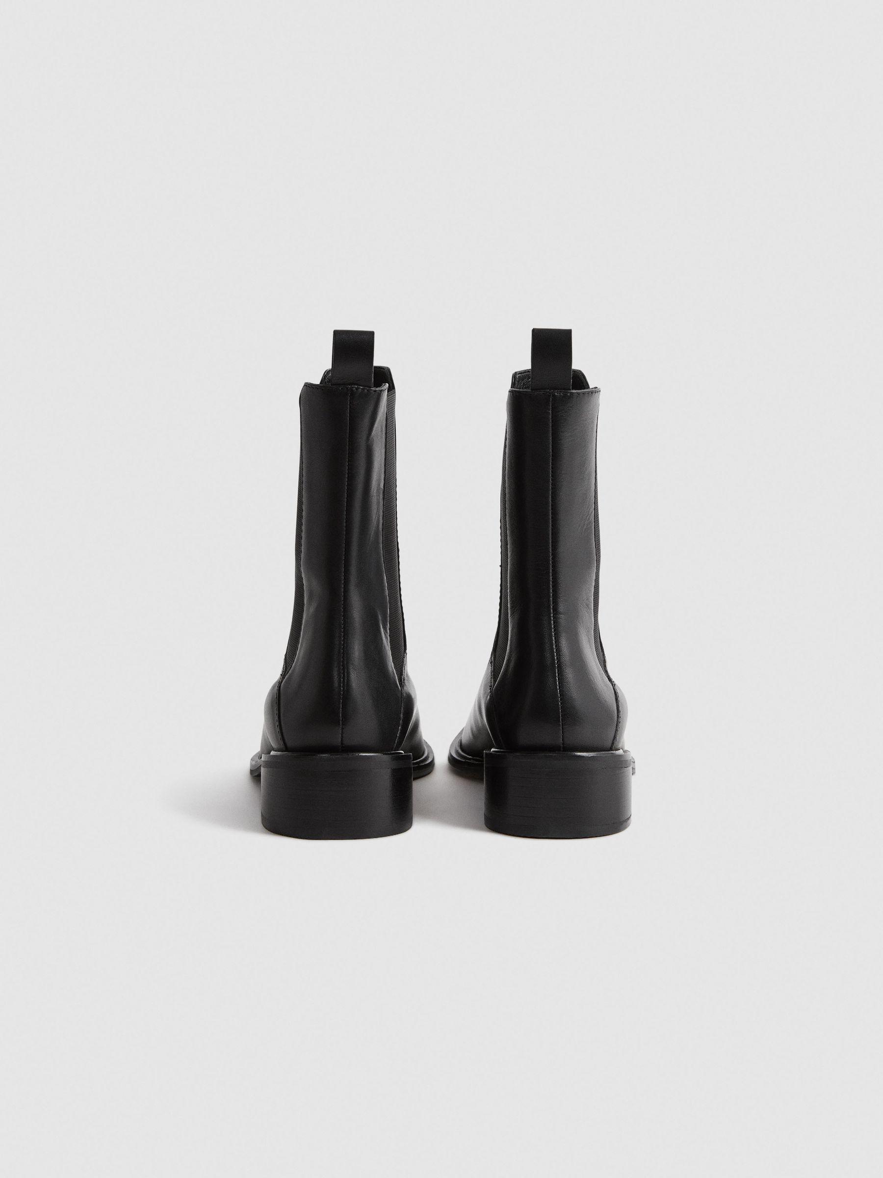 Leather Chelsea Boots in Black Product Image