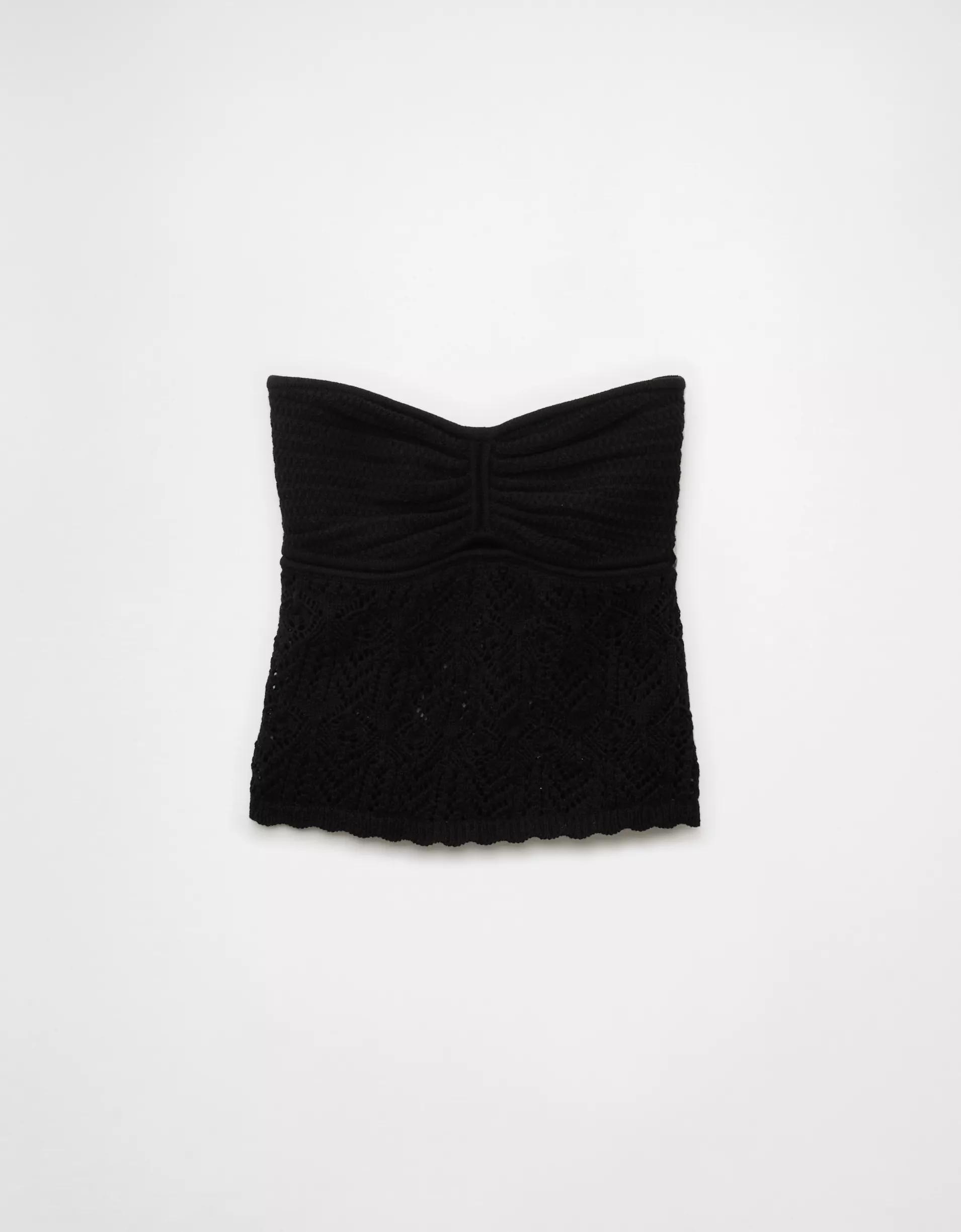 AE Cropped Crochet Tube Top Product Image