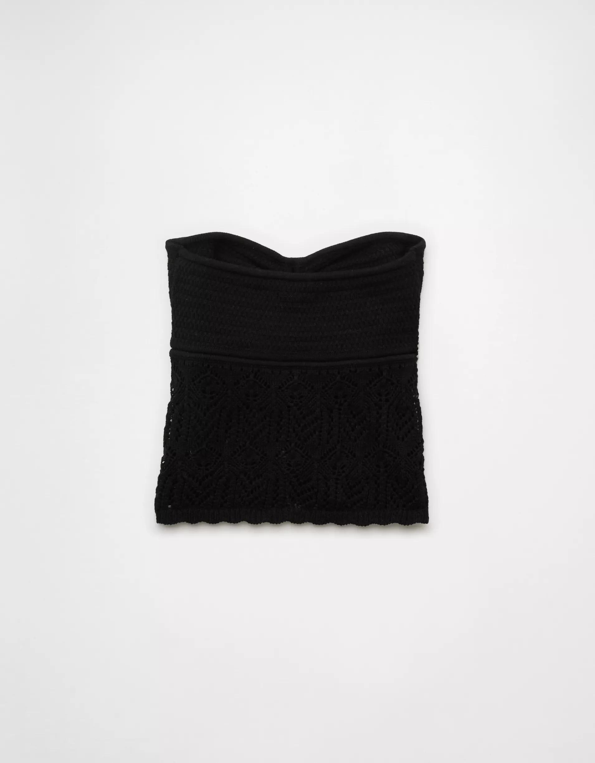 AE Cropped Crochet Tube Top Product Image