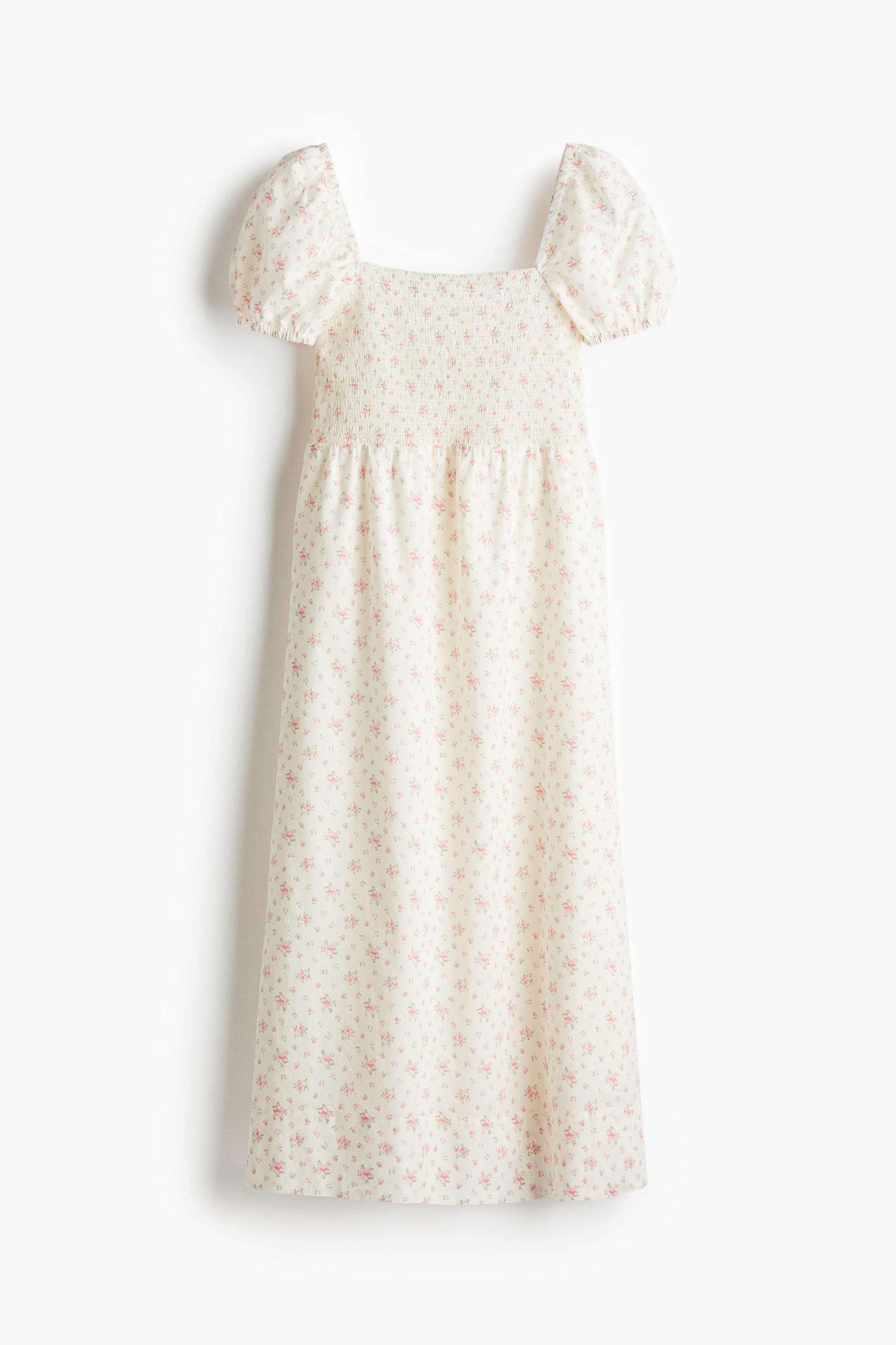 Puff-Sleeved Cotton Dress Product Image
