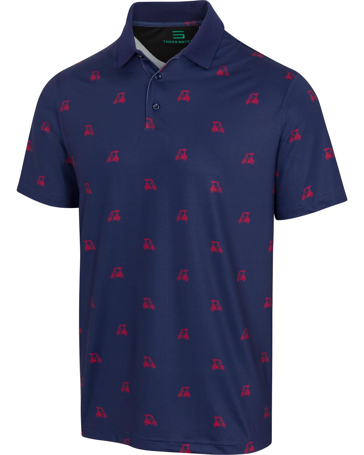 Three Sixty Six Men’s Print Golf Polos Male Product Image